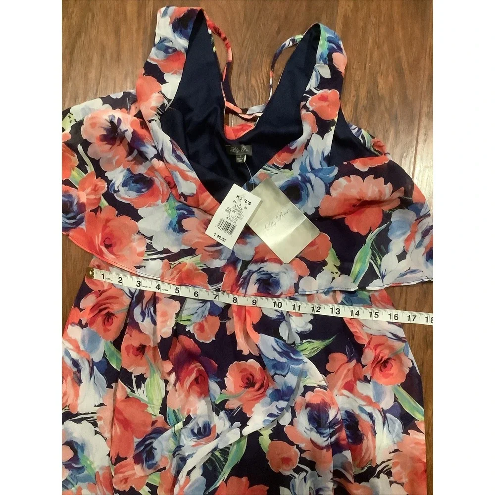 Lily Rose In Bloom Women's Dress Size Large Tear Upper Front